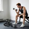 Juego de Mancuernas 2x4kg 2x6kg 2x8kg con Soporte de Almacenamiento para Ejercicio Entrenamiento Negro - Ogal.Es