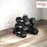 Juego de Mancuernas 2x4kg 2x6kg 2x8kg con Soporte de Almacenamiento para Ejercicio Entrenamiento Negro - Ogal.Es