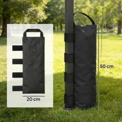 Pack de 8 Bolsas de Peso para Carpa Bolsas de Arena de Tela Oxford 600D para Patas de Toldo Sin Arena Negro - Ogal.Es