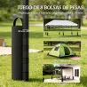 Pack de 8 Bolsas de Peso para Carpa Bolsas de Arena de Tela Oxford 600D para Patas de Toldo Sin Arena Negro - Ogal.Es