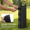 Pack de 8 Bolsas de Peso para Carpa Bolsas de Arena de Tela Oxford 600D para Patas de Toldo Sin Arena Negro - Ogal.Es