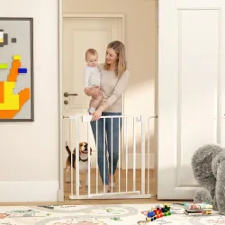 Barrera de Seguridad para Niños y Perros Ancho 76-81 cm Bloqueo Doble y Cierre Automático Apertura Dos Sentidos ... - Ogal.Es
