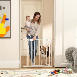 Barrera de Seguridad para Niños y Perros Ancho 76-88 cm Bloqueo Doble y Cierre Automático Apertura Dos Sentidos ... - Ogal.Es