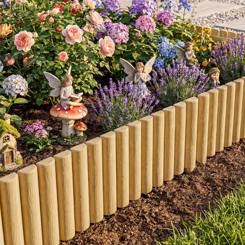 Valla de Jardín de Madera Panel Decorativo Resistente y Fácil de Instalar para Patio Césped Camino 176x38 cm Nat... - Ogal.Es
