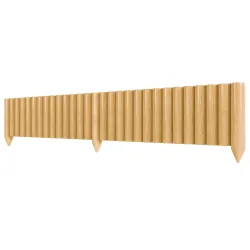 Valla de Jardín de Madera Panel Decorativo Resistente y Fácil de Instalar para Patio Césped Camino 176x38 cm Nat... - Ogal.Es