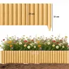 Valla de Jardín de Madera Panel Decorativo Resistente y Fácil de Instalar para Patio Césped Camino 176x38 cm Nat... - Ogal.Es
