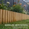Valla de Jardín de Madera Panel Decorativo Resistente y Fácil de Instalar para Patio Césped Camino 176x38 cm Nat... - Ogal.Es