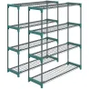Juego de 2 Soportes para Plantas de 4 Niveles Interior y Exterior Estantes Metálicos con Conectores Fácil Montaj... - Ogal.Es