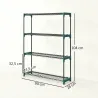 Juego de 2 Soportes para Plantas de 4 Niveles Interior y Exterior Estantes Metálicos con Conectores Fácil Montaj... - Ogal.Es