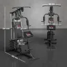 Máquina de Musculación con Pesas Ajustables de 45 kg Prensa de Pecho y Piernas Polea 135x103x210 cm Negro - Ogal.Es
