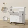 Zapatero Estrecho con 2 Cajones Abatibles Estantes Ajustables para 12 Pares para Espacio Reducido 106,7x26x116cm... - Ogal.Es