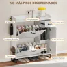 Zapatero Estrecho con 2 Cajones Abatibles Estantes Ajustables para 12 Pares para Espacio Reducido 106,7x26x116cm... - Ogal.Es
