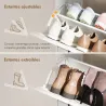 Zapatero Estrecho con 2 Cajones Abatibles Estantes Ajustables para 12 Pares para Espacio Reducido 106,7x26x116cm... - Ogal.Es
