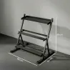Soporte para Mancuernas de 3 Niveles Estante de Pesas de Acero con Barras Ajustables para Gimnasio Casa Carga 20... - Ogal.Es