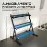Soporte para Mancuernas de 3 Niveles Estante de Pesas de Acero con Barras Ajustables para Gimnasio Casa Carga 20... - Ogal.Es