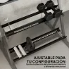 Soporte para Mancuernas de 3 Niveles Estante de Pesas de Acero con Barras Ajustables para Gimnasio Casa Carga 20... - Ogal.Es