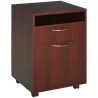 Cajonera de Escritorio con Ruedas Cajón Compartimento Puerta Archivador Móvil para Estudio 40x35x60 cm Café Oscuro - Ogal.Es