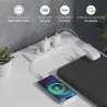 Escritorio Esquinero Reversible con 6 Cajones 126x48 cm con Toma de Corriente Puerto de Carga USB y USB-C Blanco - Ogal.Es