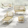 Conjunto de Jardín Exterior de Ratán con 1 Sofá de 2 Plazas 1 Sofá Esquinera y 1 Mesa de Centro Natural y Crema - Ogal.Es