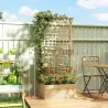 Jardinera con Enrejado y Techo de Madera para Plantas Trepadoras con 2 Estantes Drenaje y Forro 76x43,5x177 cm N... - Ogal.Es