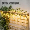 Jardinera con Enrejado y Techo de Madera para Plantas Trepadoras con 2 Estantes Drenaje y Forro 76x43,5x177 cm N... - Ogal.Es