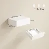 Set de 2 Mesillas de Noche de Pared Mesitas de Noche Flotantes con 1 Cajón para Dormitorio 40x30x15 cm Blanco - Ogal.Es
