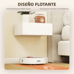 Set de 2 Mesillas de Noche de Pared Mesitas de Noche Flotantes con 1 Cajón para Dormitorio 40x30x15 cm Blanco - Ogal.Es