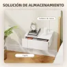 Set de 2 Mesillas de Noche de Pared Mesitas de Noche Flotantes con 1 Cajón para Dormitorio 40x30x15 cm Blanco - Ogal.Es