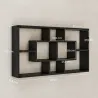 Estante de Pared Decorativo Estantería para Libro, CDs con 8 Cubos 85x14,5x47,5 cm Negro - Ogal.Es