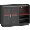 Mueble de Bar con Luces LED RGB y Botellero para 12 Botellas Armario Buffet para Vinos para Comedor Salón Negro - Ogal.Es