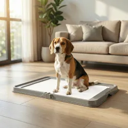 Inodoro para Perros Plegable 86x62 cm Bandeja Sanitaria Perros Entrenamiento 3 Almohadillas Pies Antideslizantes... - Ogal.Es