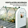 Huerto Urbano Elevado con Cubierta de Invernadero y Estante Inferior para Cultivo Plantas 120x55x140 cm Gris Oscuro - Ogal.Es