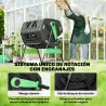 Compostador Giratorio 200L con Sistema de Ventilación y Base de Metal para Compostaje de Residuos Orgánicos Verde - Ogal.Es