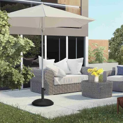 Base para Sombrilla Redonda 25 kg Soporte de Parasol de Cemento para Sombrilla con Postes Ø33 mm Ø38 mm Ø48 mm - Ogal.Es