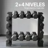 Soporte para Mancuernas de 4 Niveles Estante de Pesas de Acero Resistente para Gimnasio Casa Carga 200 kg 70x21x... - Ogal.Es
