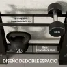 Soporte para Mancuernas de 4 Niveles Estante de Pesas de Acero Resistente para Gimnasio Casa Carga 200 kg 70x21x... - Ogal.Es