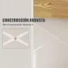 Escritorio 110x50x102,6 cm Mesa de Escritorio con 2 Compartimentos Abiertos y Estante Blanco y Madera Natural - Ogal.Es