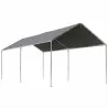 Carpa Garaje para Coche 3x6 m Cochera Portátil Impermeable con Toldo de Tela PE y Marco de Acero Galvanizado Gris - Ogal.Es