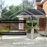 Carpa Garaje para Coche 3x6 m Cochera Portátil Impermeable con Toldo de Tela PE y Marco de Acero Galvanizado Gris - Ogal.Es
