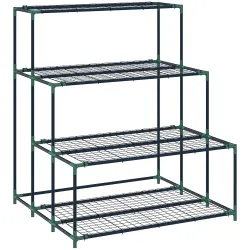 Soporte para Plantas de 4 Niveles con Diseño Escalera y Estructura Metálica Resistente para Interior y Exterior ... - Ogal.Es