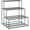 Soporte para Plantas de 4 Niveles con Diseño Escalera y Estructura Metálica Resistente para Interior y Exterior ... - Ogal.Es