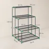 Soporte para Plantas de 4 Niveles con Diseño Escalera y Estructura Metálica Resistente para Interior y Exterior ... - Ogal.Es