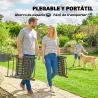 Juego de 4 Sillas de Jardín Exterior Plegables con Reposabrazos Respaldo y Asiento Marco Metálico 55x63x93 cm Ma... - Ogal.Es