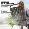 Juego de 4 Sillas de Jardín Exterior Plegables con Reposabrazos Respaldo y Asiento Marco Metálico 55x63x93 cm Ma... - Ogal.Es