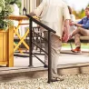 Barandilla de Escalera 95 cm Pasamanos para Escalera con Kit de Instalación Ángulo Ajustable para 1-3 Escalones ... - Ogal.Es