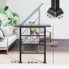 Barandilla de Escalera 95 cm Pasamanos para Escalera con Kit de Instalación Ángulo Ajustable para 1-3 Escalones ... - Ogal.Es