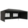 Carpa de Jardín 6x3m con 4 Paredes Laterales 2 Ventanas Visibles Cenador Gazebo de Exterior para Fiestas Eventos... - Ogal.Es