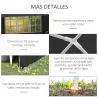Carpa de Jardín 6x3m con 4 Paredes Laterales 2 Ventanas Visibles Cenador Gazebo de Exterior para Fiestas Eventos... - Ogal.Es