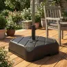 Base para Sombrilla con Ruedas Asa Telescópica para Postes Ø38 mm Ø48 mm Rellenable de Arena 72 kg o Agua 45 Litros - Ogal.Es