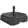 Base para Sombrilla con Ruedas Asa Telescópica para Postes Ø38 mm Ø48 mm Rellenable de Arena 72 kg o Agua 45 Litros - Ogal.Es